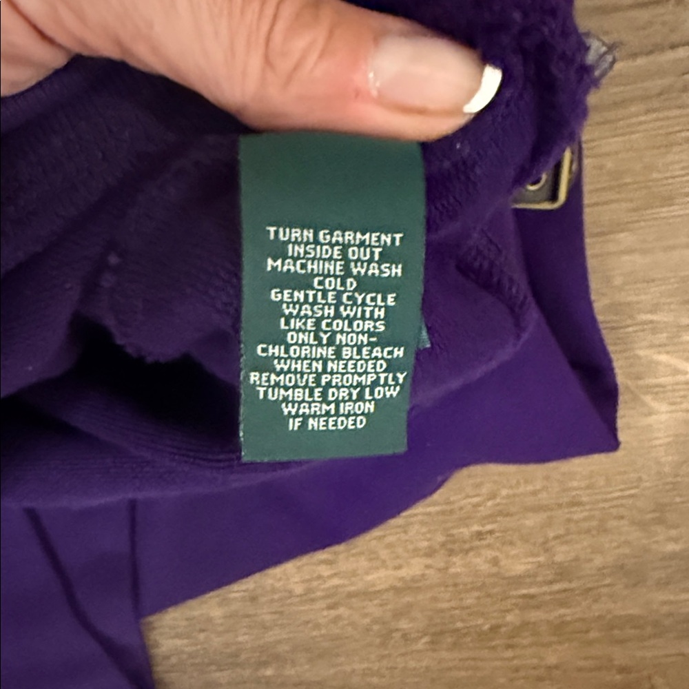 Polo Ralph Lauren Knit Deep Purple Wrap Dress with Buckle Medium - Picture 7 of 8